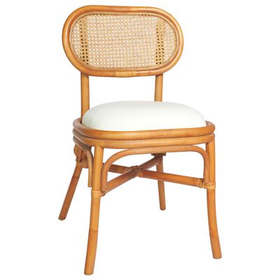 vidaXL Valgomojo kėdės, 6vnt., šviesiai rudos spalvos, linas