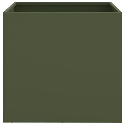 vidaXL Loveliai, 2vnt., žali, 49x47x46cm, šaltai valcuotas plienas