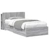 vidaXL Lovos rėmas su saugojimu Pilka Sonoma 75 x 190 cm