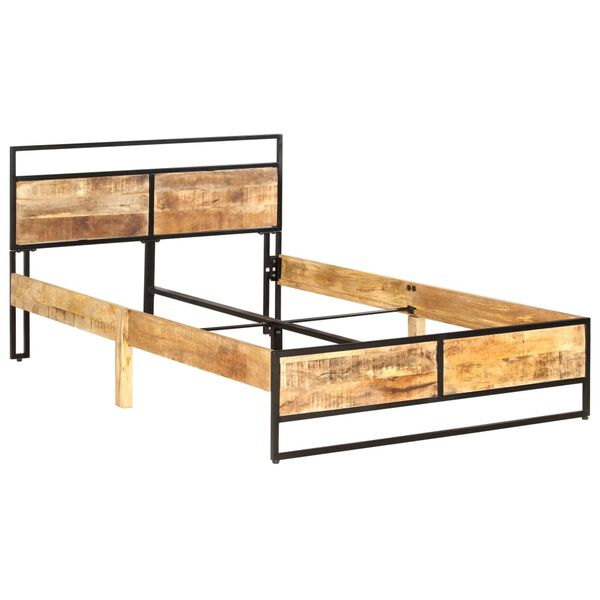 vidaXL Lovos rėmas, 120x200cm, mango ir pu&scaron;ies medienos masyvai