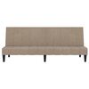 vidaXL Dvivietė sofa-lova, taupe spalvos, mikropluo&scaron;to audinys