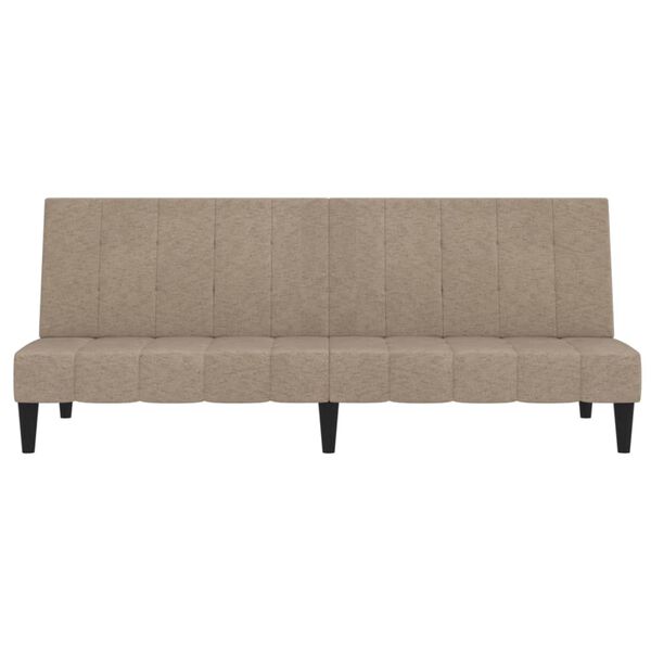 vidaXL Dvivietė sofa-lova, taupe spalvos, mikropluo&scaron;to audinys
