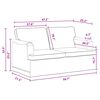 vidaXL Sofa 120cm 2 pcs Tamsiai pilka Metalas
