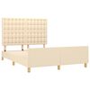 vidaXL Lovos rėmas be čiužinio, kreminės spalvos, 140x190cm, audinys