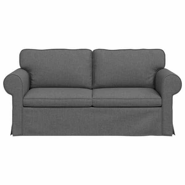 vidaXL Sofa Tamsiai pilka 215 x 82 x 80 cm audinys