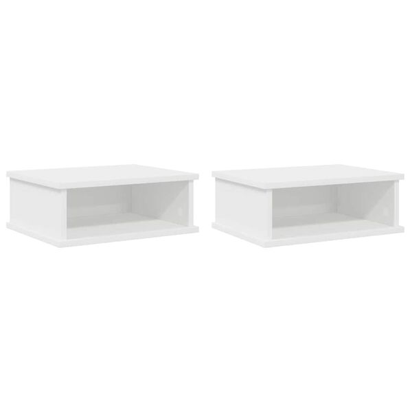 vidaXL Naktinis staliukas 2 pcs Balta 40 x 31 x 15 cm Apdirbta mediena