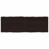 vidaXL Stalvir&scaron;is, tamsiai ruda, 120x40x(2-4) cm, medienos masyvas