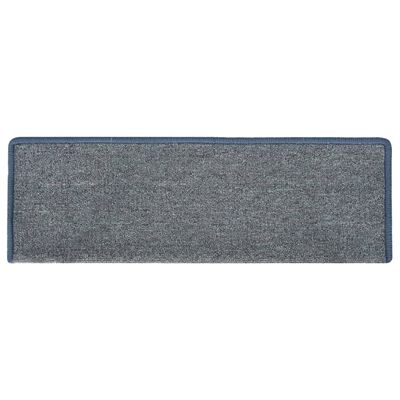 vidaXL Laiptų kilimėliai, 15vnt., violetiniai ir mėlyni, 65x21x4cm