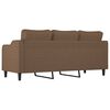 vidaXL Trivietė sofa, rudos spalvos, 180cm, audinys