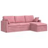 vidaXL Sofa Rožinė 228 x 134 x 80 cm Aksomas