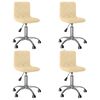 vidaXL Pasukamos valgomojo kėdės, 4vnt., kreminės spalvos, aksomas