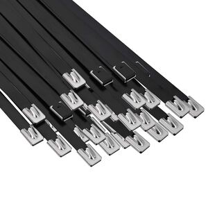 vidaXL Laido tvirtinimas 250 vnt. 7,9 x 600 mm Juoda