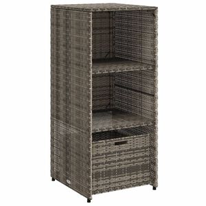 vidaXL Sodo spintelė daiktams, pilka, 50x55x115cm, poliratanas