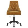 vidaXL Pasukama valgomojo kėdė, rudos spalvos, aksomas (336994)