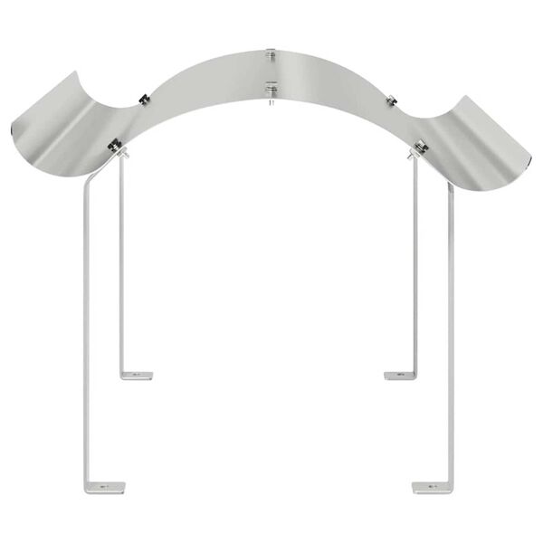 vidaXL Kaminų kepurė Sidabro 59,5 x 50 x 36,5 cm Nerūdijantis Plienas