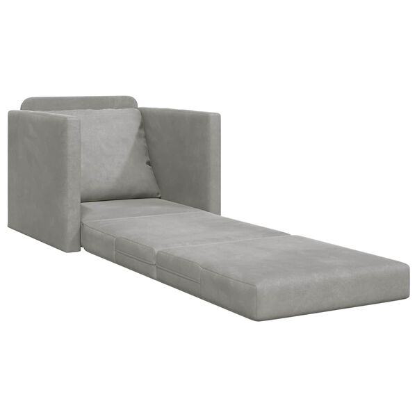 vidaXL Sofa lova 60cm &Scaron;viesiai pilka Aksomas