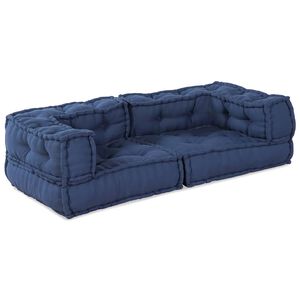 vidaXL Modulinė sofa 3 vnt. Audinys Indigo 140 x 70 x 36 cm