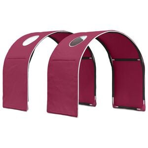 vidaXL Lovos tunelis 2 pcs Raudona 211 x 52,5 x 2 cm Poliesteris
