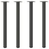 vidaXL Konsolinio stalo kojos, 4 vnt., antracito spalvos, 72-74 cm, plienas