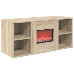 vidaXL Elektrinis židinys Sonoma ąžuolo 100 x 37 x 45,5 cm