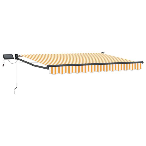 vidaXL Rankinė i&scaron;traukiama markizė su LED 3,5 x 2,5 m