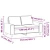 vidaXL Dvivietė sofa, taupe spalvos, 120cm, audinys
