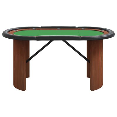 vidaXL Pokerio stalas, žalios spalvos, 160x80x75cm, 10 žaidėjų
