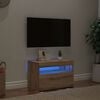 vidaXL Televizoriaus spintelė su LED, artisano, 60x35x40cm, mediena