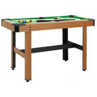 vidaXL Biliardo stalas, 122x61x76cm, rudos spalvos, 4 pėdų ilgio