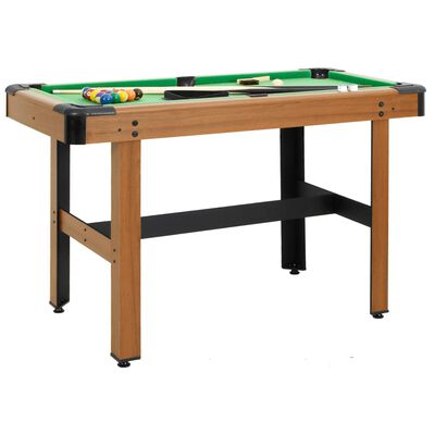 vidaXL Biliardo stalas, 122x61x76cm, rudos spalvos, 4 pėdų ilgio