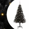 vidaXL Kalėdų eglutė Juoda 150 cm PVC