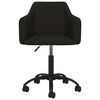 vidaXL Pasukamos valgomojo kėdės, 6vnt., juodos spalvos, aksomas