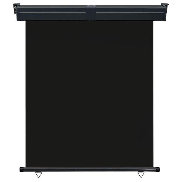 vidaXL Šoninė balkono markizė, juoda, 145x250cm