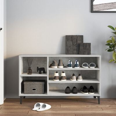 vidaXL Spintelė batams, betono pilka, 102x36x60cm, apdirbta mediena