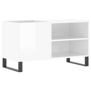 vidaXL Vinilinių plok&scaron;telių spintelė, balta, 85x38x48cm, mediena