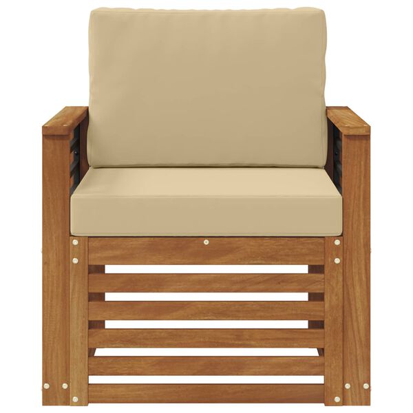 vidaXL Lauko sofos komplektas Tvirta akacijos mediena ir poliesteris