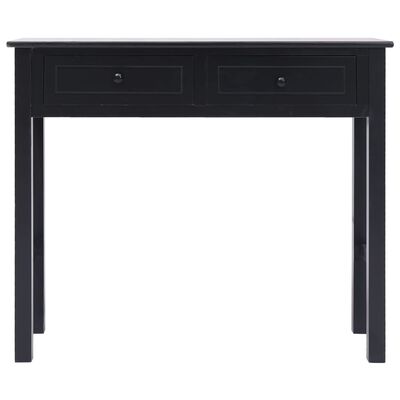 vidaXL Konsolinis staliukas, juodos spalvos, 90x30x77 cm, mediena