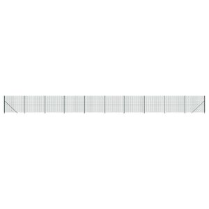 vidaXL Vielinė tinklinė tvora su flan&scaron;ais, žalios spalvos, 2x25m