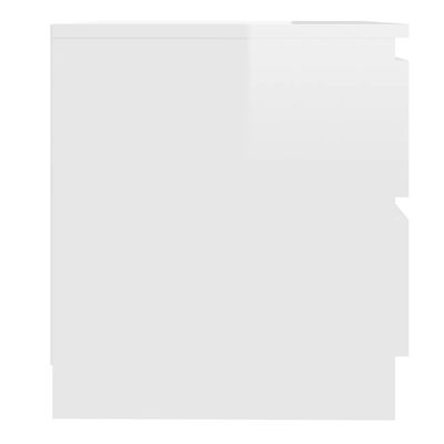 vidaXL Naktinės spintelės, 2vnt., baltos, 50x39x43,5cm, MDP, blizgios