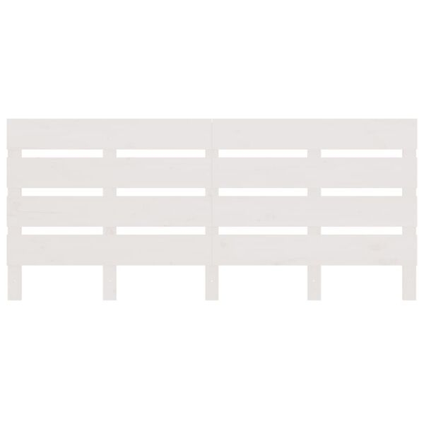 vidaXL Galvūgalis, baltos spalvos, 180x3x80cm, pu&scaron;ies medienos masyvas