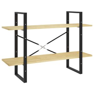 vidaXL Spintelė knygoms, 2 lentynos, 100x30x70cm, pu&scaron;ies masyvas