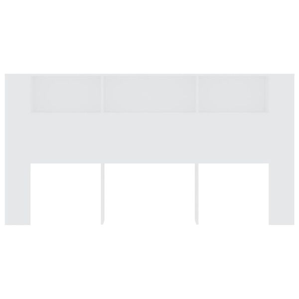 vidaXL Galvūgalis-spintelė, baltos spalvos, 200x18,5x104,5cm