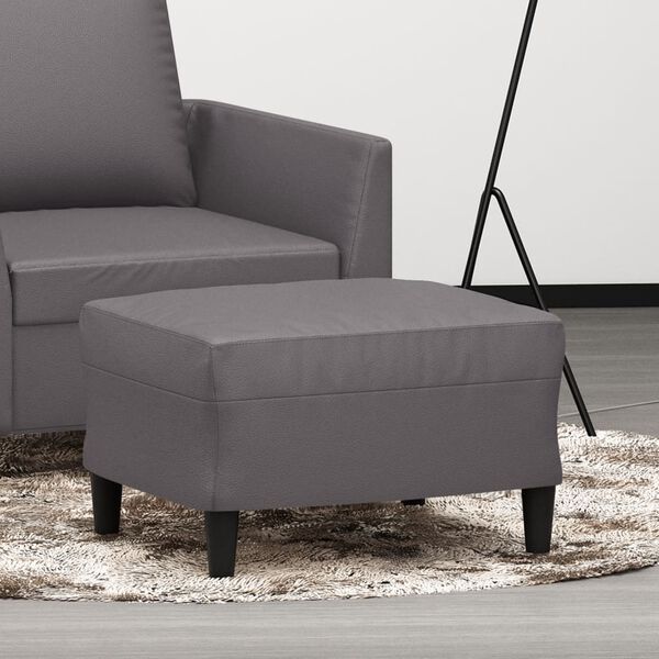 vidaXL Pakoja, pilkos spalvos, 60x50x41cm, dirbtinė oda