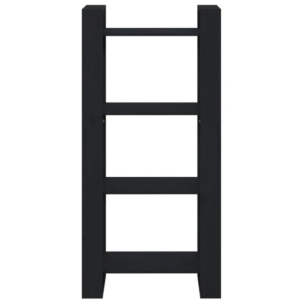 vidaXL Spintelė knygoms/kambario pertvara, juoda, 60x35x125cm, mediena