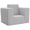vidaXL Vaiki&scaron;ka sofa-lova, &scaron;viesiai pilkos spalvos, mink&scaron;tas pliu&scaron;as