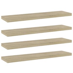 vidaXL Knygų lentynos plok&scaron;tės, 4vnt., ąžuolo, 40x10x1,5cm, MDP