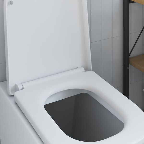 vidaXL Greito atleidimo tualeto sėdynė Balta 44.5 x 35 x 3.6 cm