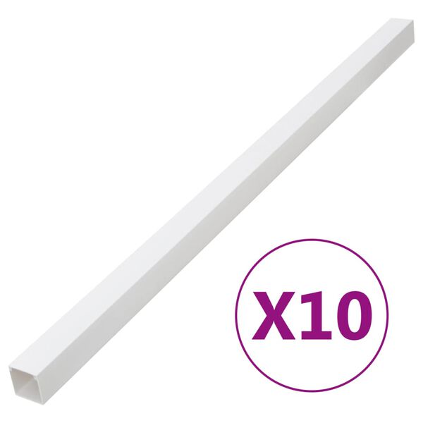 vidaXL Kabelių kanalas, 40x40mm, 10m, PVC