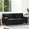 vidaXL Dvivietė sofa, juodos spalvos, 140cm, dirbtinė oda
