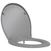 vidaXL Tualeto sėdynė Pilka 47 x 37 x 4 cm Duroplastas